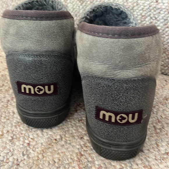 Mou Mou shearling bootie w/decorative bling detail. Size 11. Gently worn - Picture 3 of 5
